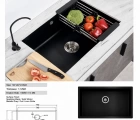 Chậu rửa bát đá thạch anh đơn cỡ lớn